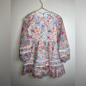 Floral Long Sleeve Kids Giani Bing spring Easter Formal Dress